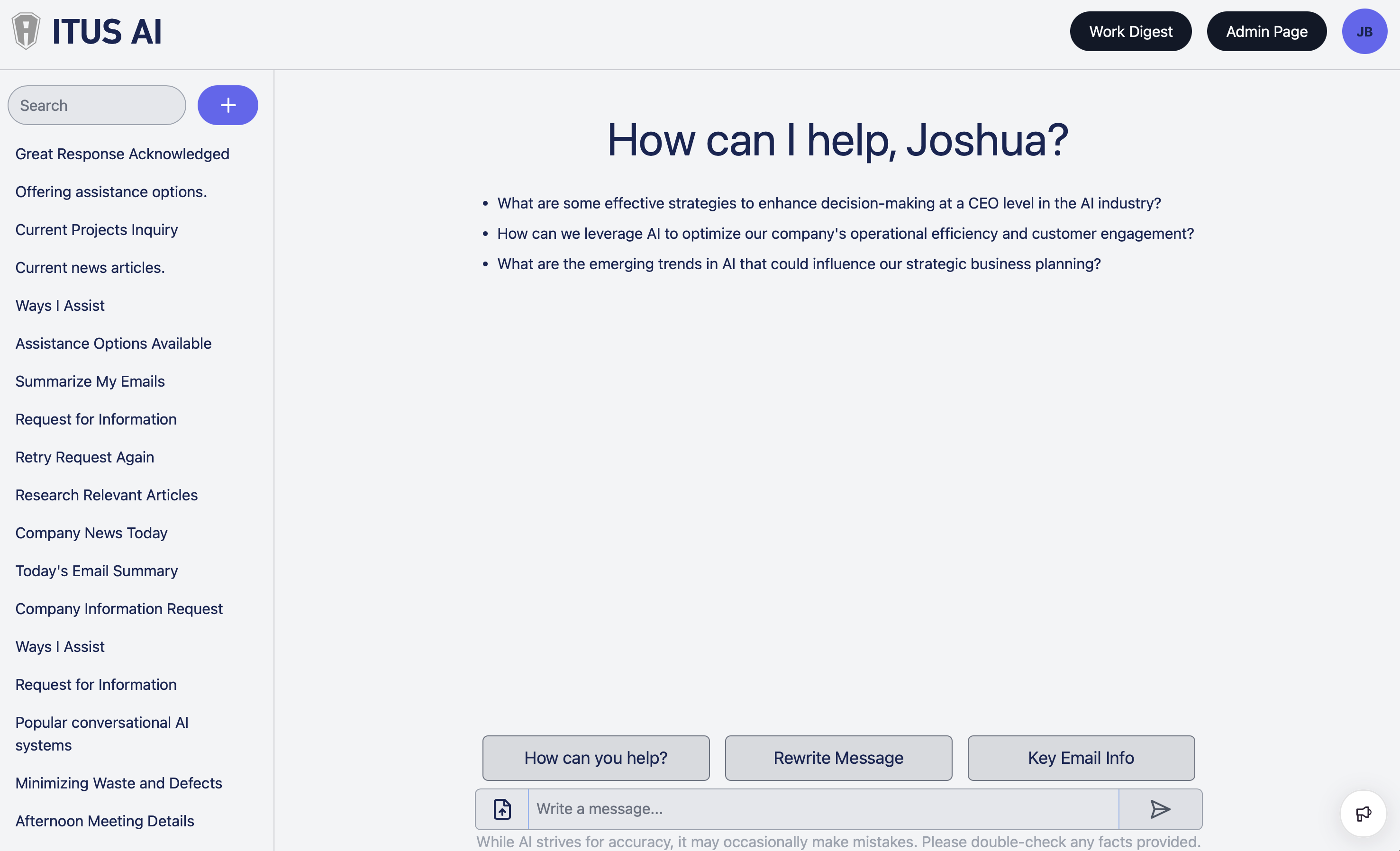 Itus AI — AI Chat Interface